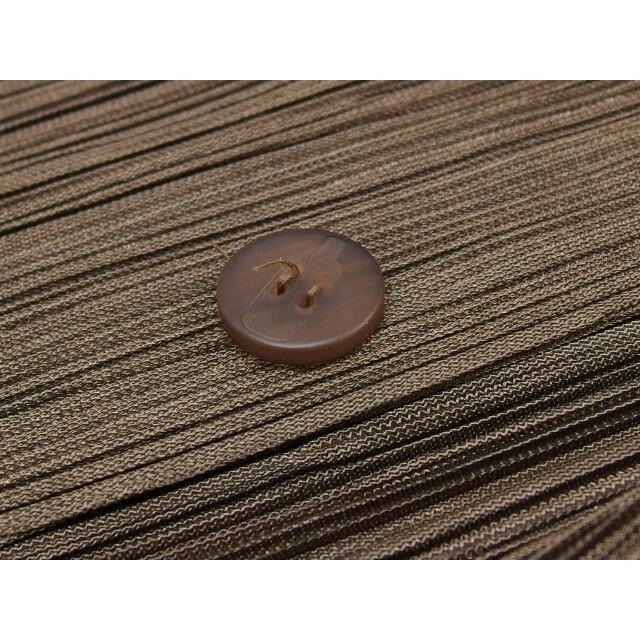 プリーツプリーズ　長袖　ロングカーディガン マキシ丈 ブラウン サイズ3 プリーツプリーズ 長袖 ロングカーディガン マキシ丈 ブラウン サイズ3