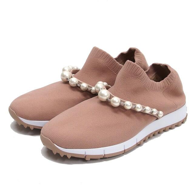 ジミーチュウ ベニス フェイクパール ニット スニーカー 約22〜22.5cm