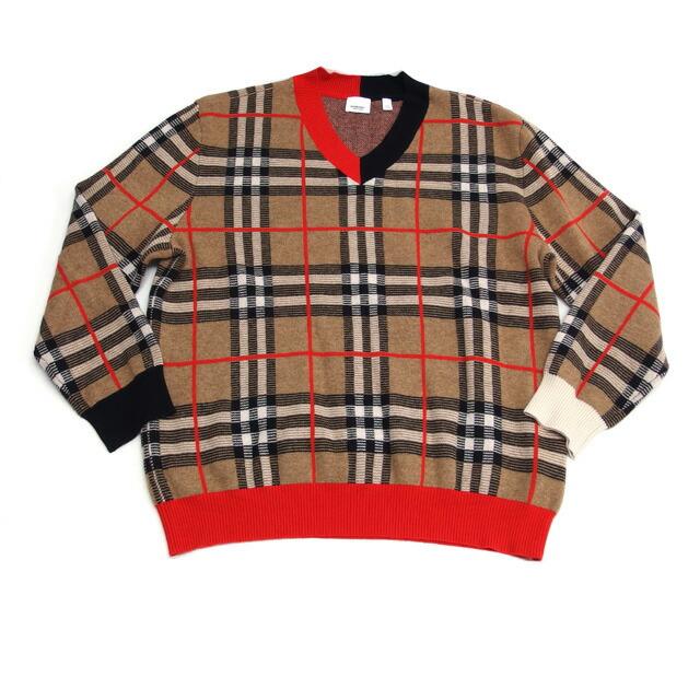 バーバリー ウール ニットセーター ノバチェック 長袖[20251216