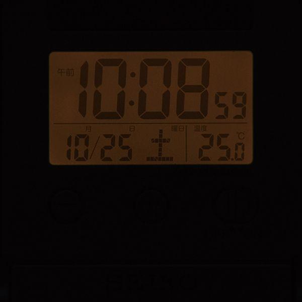 セイコー SEIKO 電波 デジタル時計 SQ772G トラベラ めざまし時計 トラベル 旅行用 ライト自動点灯タイプ 温度表示 名入れ｜sophias-s｜04