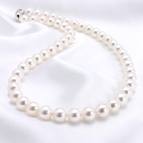 オーロラ 花珠パール ネックレス・イヤリングセット 日本産アコヤ真珠 