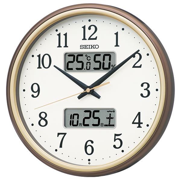 セイコー SEIKO 電波 掛け時計 KX275B 業務用 オフィスタイプ スタンダード 温湿度計 カレンダー付き 掛時計 名入れ 送料区分中｜sophias｜02