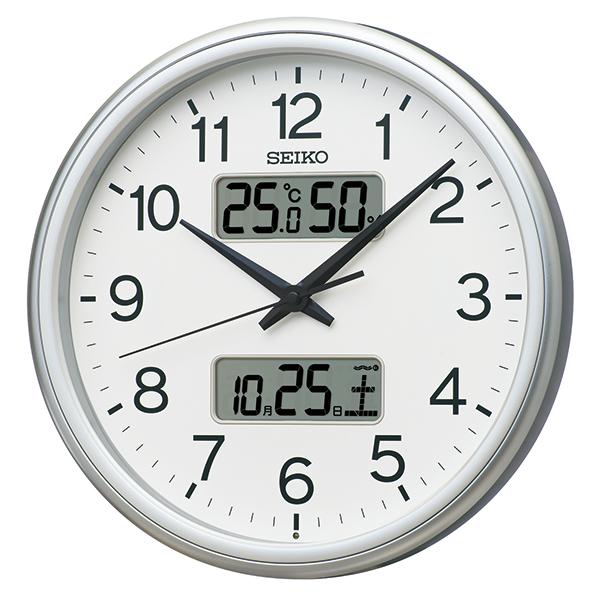 セイコー SEIKO 電波 掛け時計 KX275S 業務用 オフィスタイプ スタンダード 温湿度計 カレンダー付き 掛時計 名入れ 送料区分中｜sophias｜02