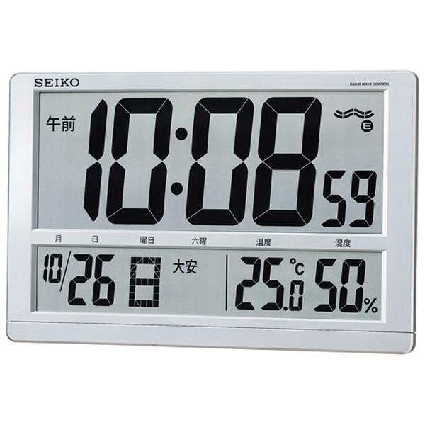 セイコー SEIKO 電波 デジタル時計 SQ433S 温度湿度 六曜表示 掛置兼用 名入れ 送料区分中｜sophias｜02