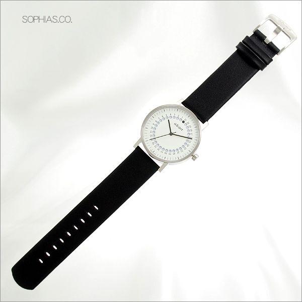 エービーアート 腕時計 O-101W 黒レザー メンズ ホワイト 長期保証3年付｜sophias｜03