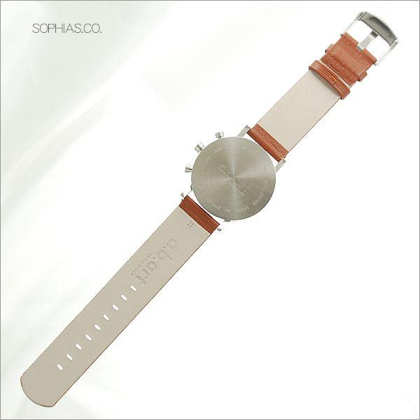エービーアート 腕時計 OC-101W クロノグラフ ブラウンレザー メンズ 長期保証3年付｜sophias｜04