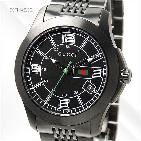 グッチ GUCCI 腕時計 YA126202 Ｇ タイムレス ブラック メンズ 長期保証8年付｜sophias｜02