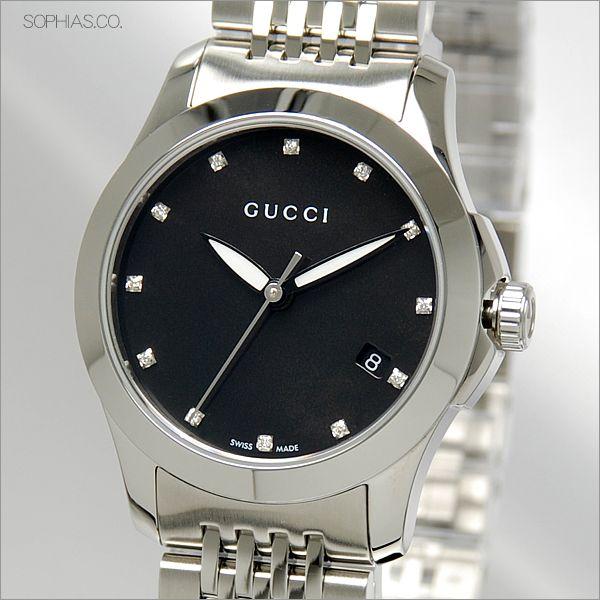 グッチ GUCCI 腕時計 YA126505 G タイムレス ブラックシェル 