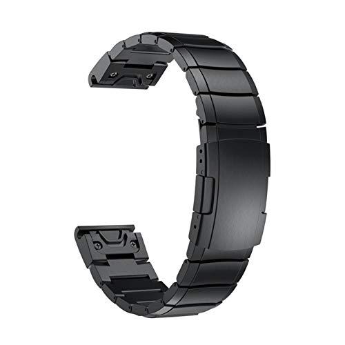 [Ahayo] QuickFit 22mm ステンレス留め金製 バンドビジネス のあるストラップ for GARMIN(ガーミン) Fenix 7 S | 