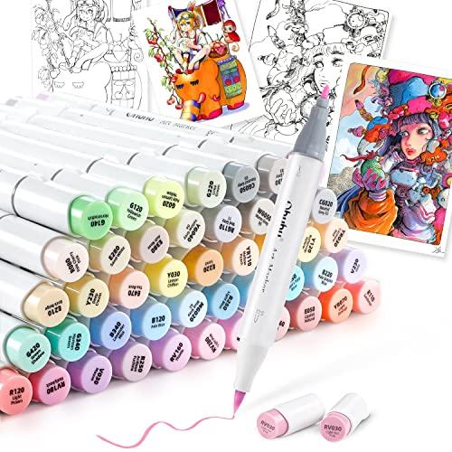 Ohuhu マーカーペン 筆タイプ 320色 プロ愛用　細字 Amazon | Ohuhu マーカーペン 筆タイプ 320色 プロ愛用 イラスト