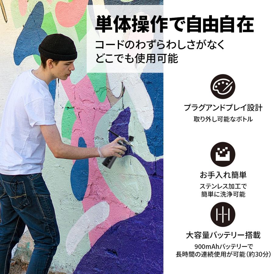 充電式エアブラシ セット エントリー モデル ダブルアクション ハンド