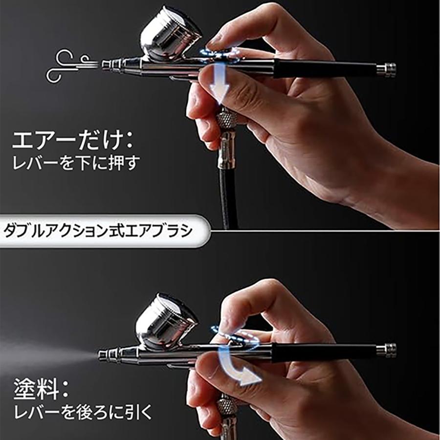 充電式エアブラシ セット エントリー モデル ダブルアクション ハンド