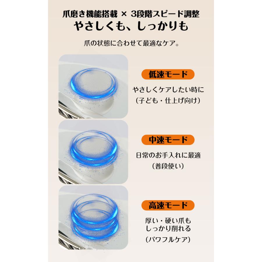 【3,680円→2,990円6時間限定】爪切り 電動 高齢者 足爪 介護 3倍拡大鏡 LEDライト 電動つめきり 赤ちゃん USB充電子供静音 2in1 爪磨き 爪やすり 爪ケア 父の日 |  | 13