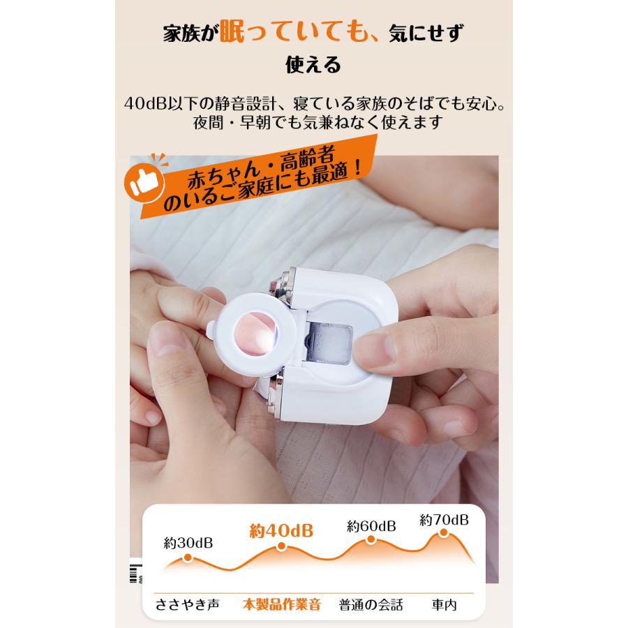 3,680円→2,980円6時間限定】爪切り 電動 高齢者 足爪 介護 3倍拡大鏡