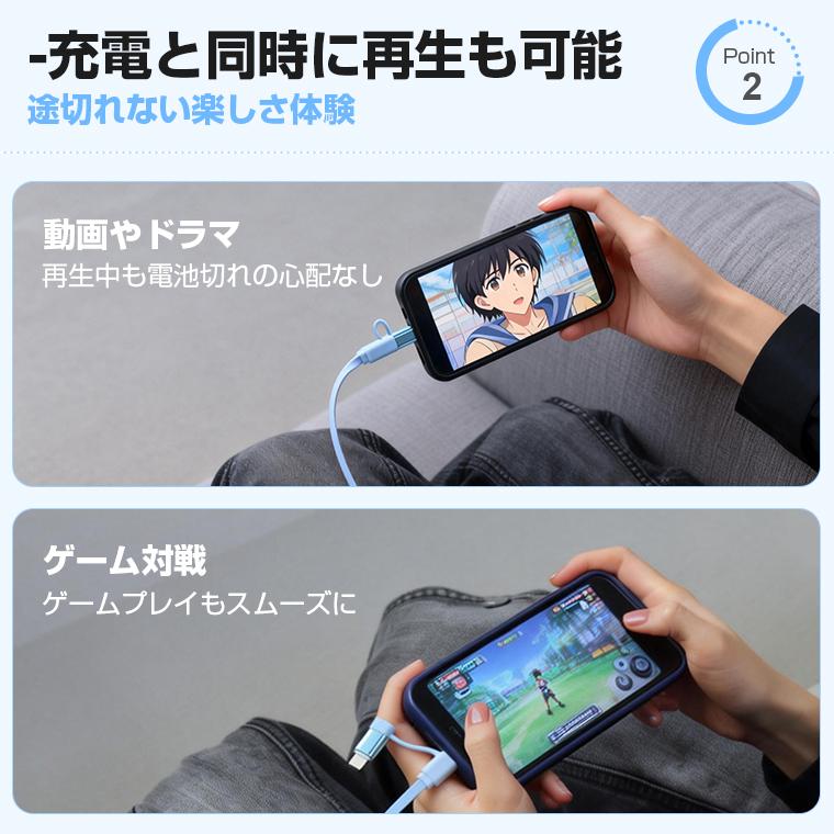 1,680円→1,320円4時間特売】充電ケーブル タイプC 急速充電 巻き取り