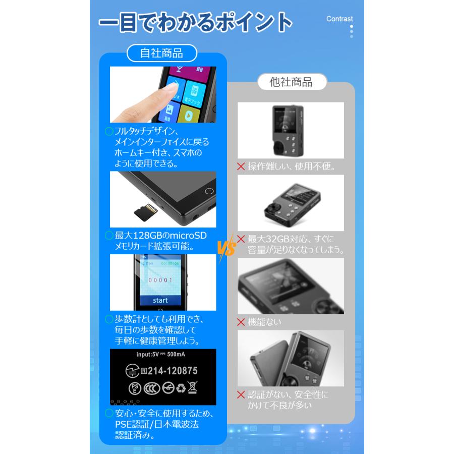 4,980円→3,640円12時間限定】MP3 プレーヤー bluetooth 5.1 4,980円→3,640円12時間限定】MP3 プレーヤー bluetooth 5.1