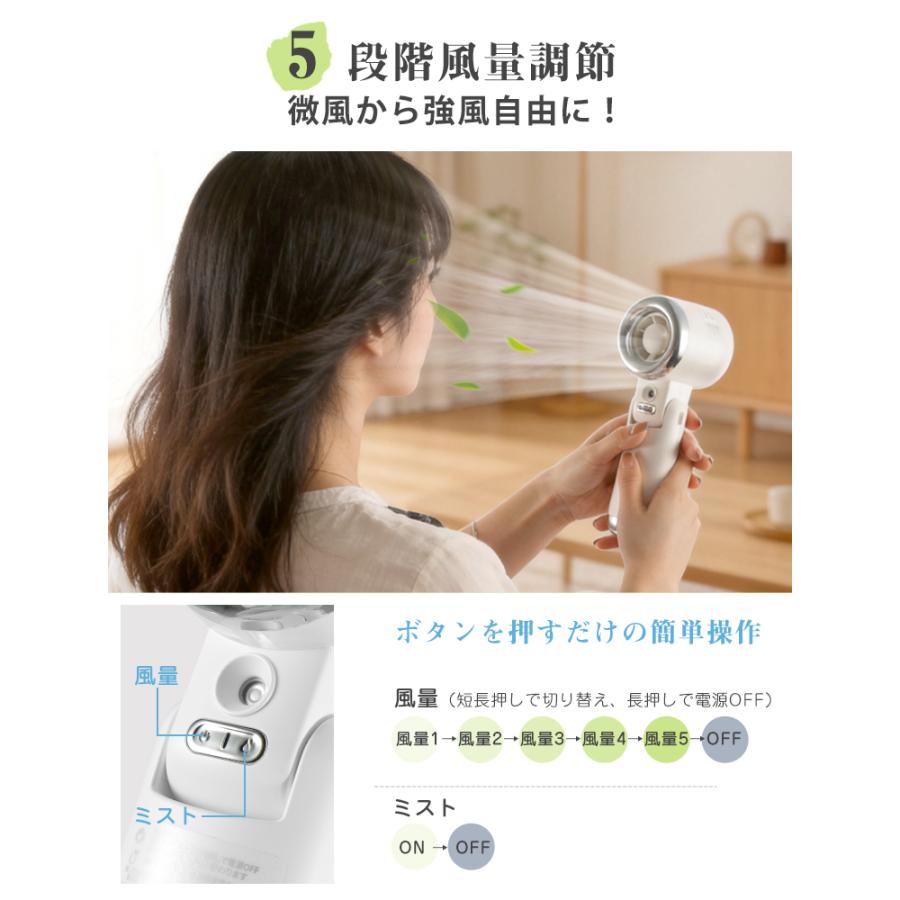 SOPPY 【3,680円→2,890円12時間限定】扇風機 ハンディファン 冷却