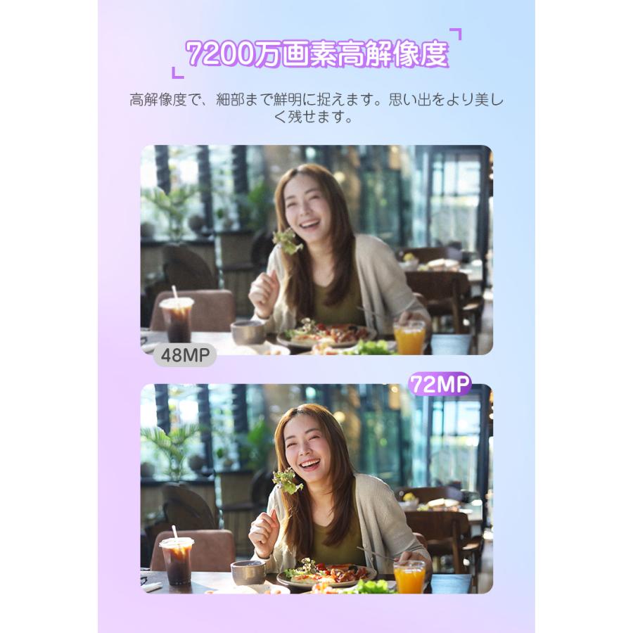 9,980円→8,790円6時間限定】デジタルカメラ トイカメラ 5k 7200万画素