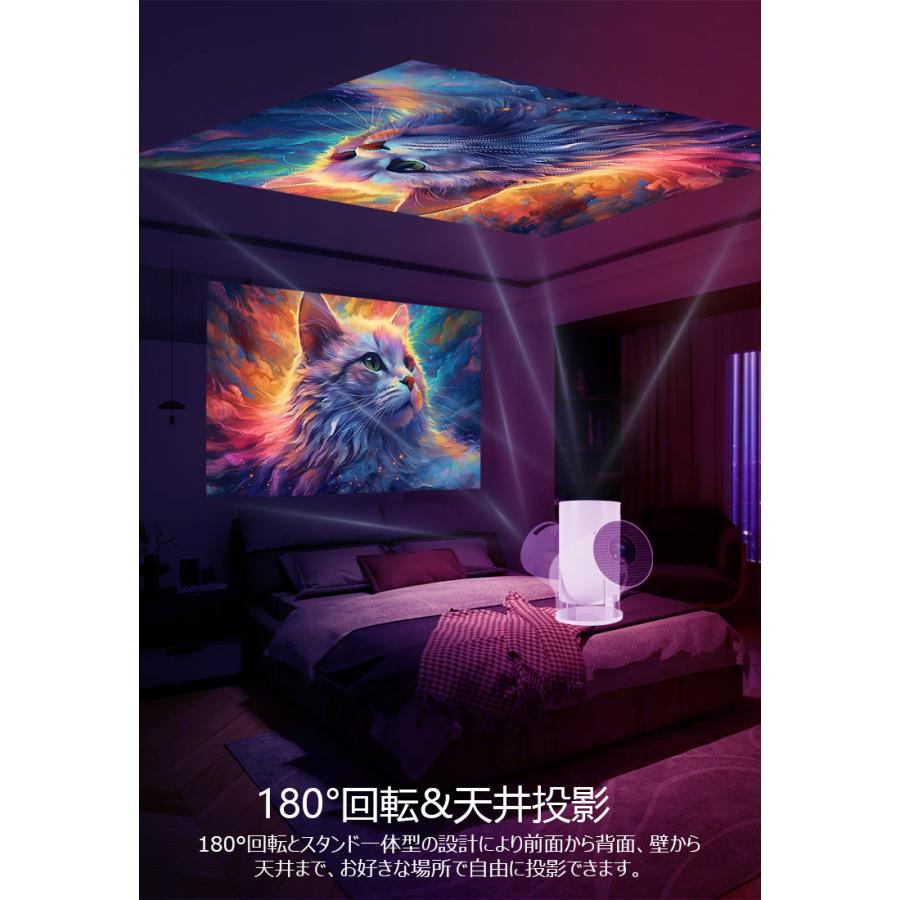 HY300 プロジェクター 家庭用 軽量 本体 天井投影 小型 DVD 170Ansi 5G