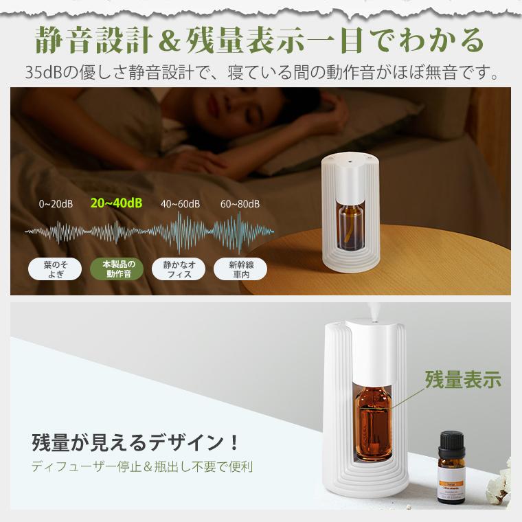 2026年 アロマディフューザー アロマ芳香器 水なし コードレス 車 充電