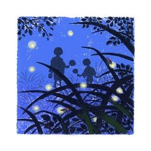 【無料ラッピングサービス有り】 吉岡浩太郎 額縁付きシルクスクリーン 版画 348×348mm 蛍B