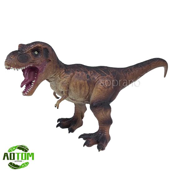 アオトモ 恐竜フィギュア ビニールモデル ティラノサウルス 茶 FK
