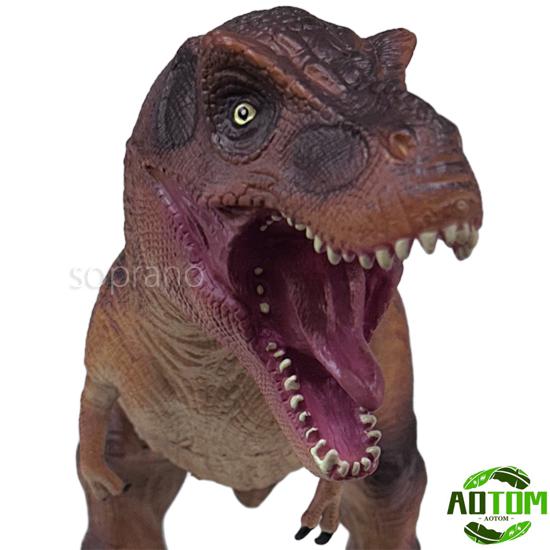 アオトモ 恐竜フィギュア ビニールモデル ティラノサウルス 茶 FK