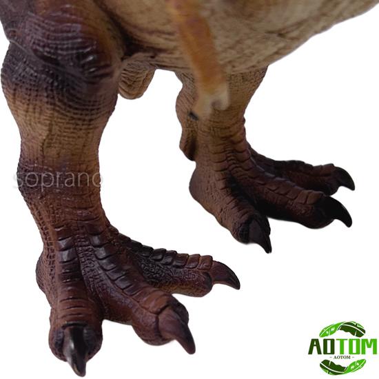 アオトモ 恐竜フィギュア ビニールモデル ティラノサウルス 茶 FK