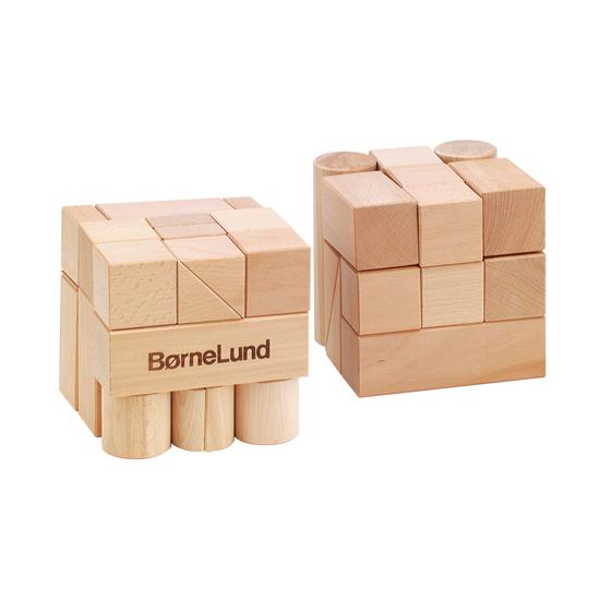 ボーネルンド（Bornelund） オリジナル積み木 白木 M つみきの本付き