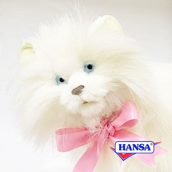 HANSA ハンサ ぬいぐるみ 4222 白猫 猫 ネコ シロネコ リアル 動物
