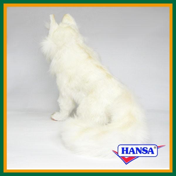 HANSA ハンサ ぬいぐるみ 6823 シロキツネ 白狐 きつね リアル 動物