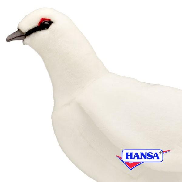 ポイント10倍 期間限定 HANSA ハンサ ぬいぐるみ 7642 ライチョウ冬毛 雷鳥 らいちょう リアル 鳥｜soprano