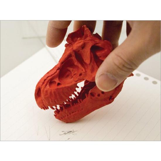 フェバリット 恐竜頭骨消しゴム ホネケシ ティラノサウルス レッド