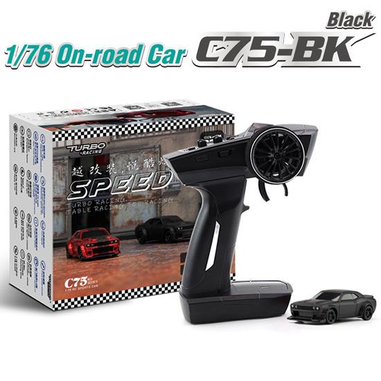 TURBO RACING ターボレーシング C75 ブラック オンロードカー ラジコン ミニカーRC 1/76 | 
