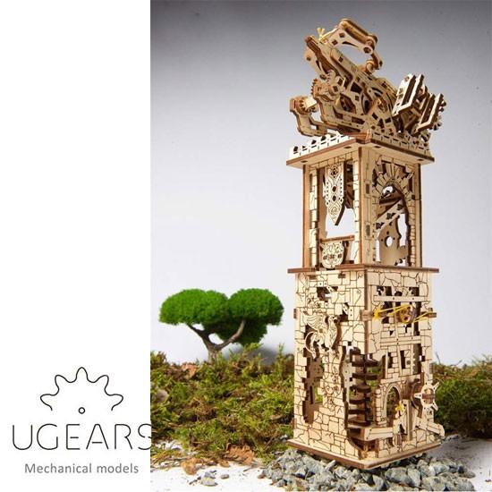 ポイント10倍 期間限定 【無料ラッピングサービス有り】 Ugears ユーギアーズ 木製組立立体パズル アークバリスタとタワー ウッドパズル 3D 工作キット｜soprano｜05