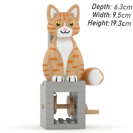 猫 Amazon.co.jp: リアルな動物オブジェを作れる ブロックおもちゃ お散歩