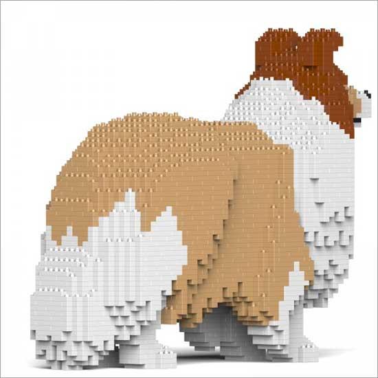 【無料ラッピングサービス有り】 JEKCA ジェッカブロック シェットランドシープドッグ 茶ベージュ 02S-M01 Sculptorの画像