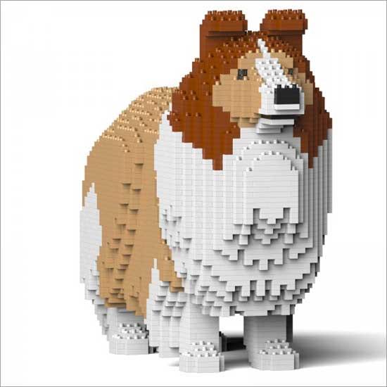 【無料ラッピングサービス有り】 JEKCA ジェッカブロック シェットランドシープドッグ 茶ベージュ 02S-M01 Sculptorの画像