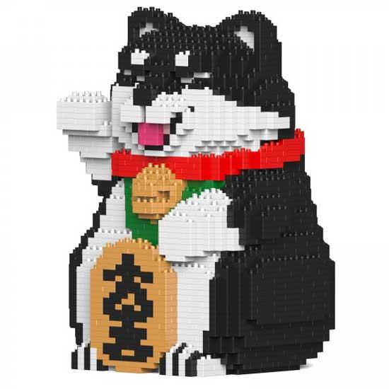 【無料ラッピングサービス有り】 JEKCA ジェッカブロック 福招き柴犬 黒 01S-M02 Sculptor 立体パズル 組立パズルの画像
