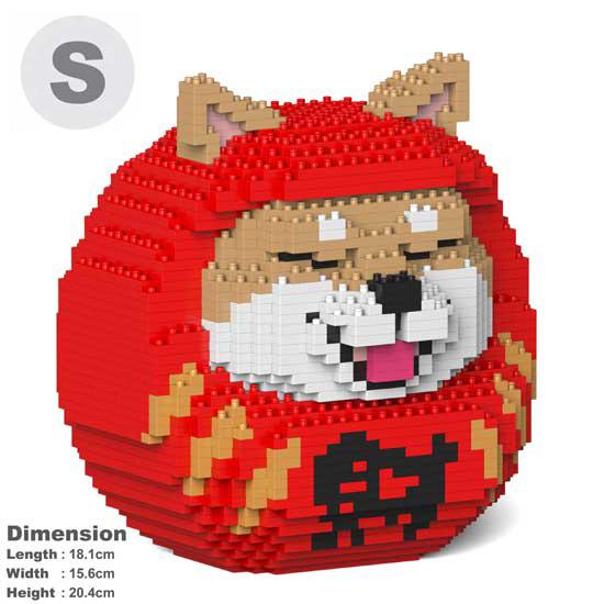 無料ラッピングサービス有り】 JEKCA ジェッカブロック 柴犬だるま 赤