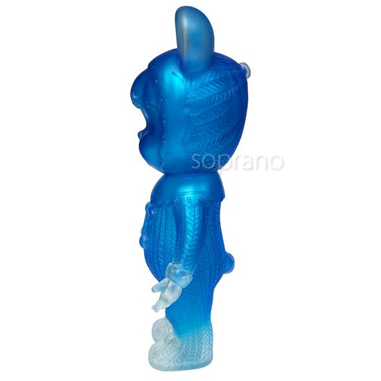 チャーミーちゃん くま耳 耳付き帽子 クリア内吹き塗装 青 透明 クリア