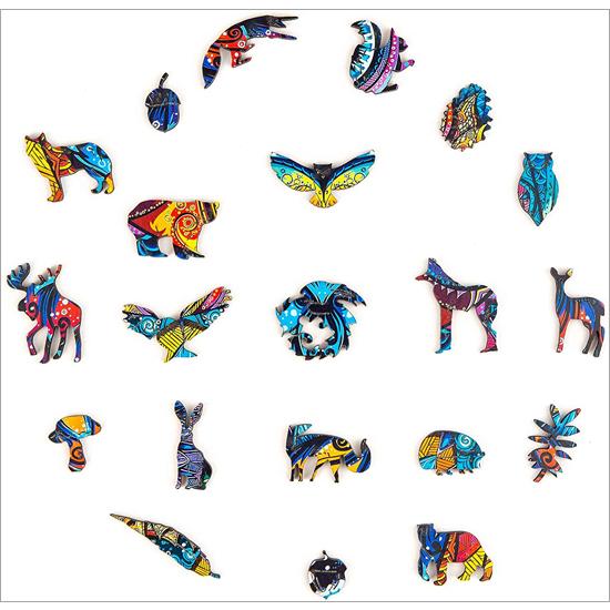 UNIDRAGON ユニドラゴン 木製パズル 可愛いフクロウ M 21×35cm