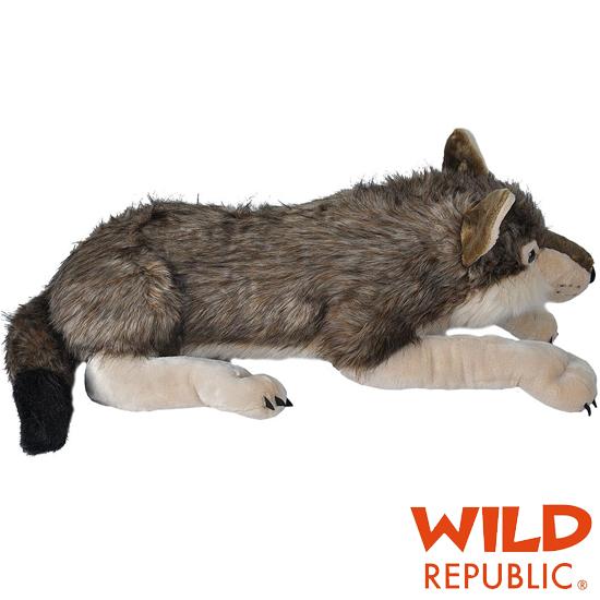 ハンドメイド　狼　ぬいぐるみ 動物 生物 ぬいぐるみ リアルアニマルファミリー オオカミ 親