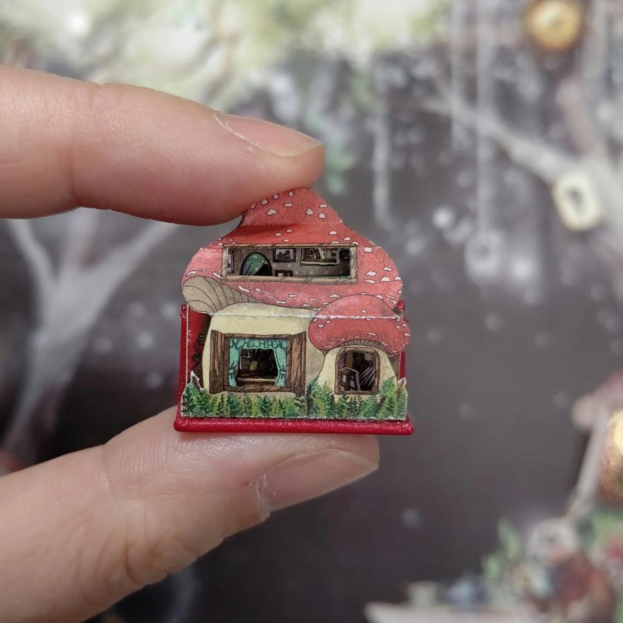 豆本ドールハウス 手作りキット 画家さんのおうち 14ピース W19×H27