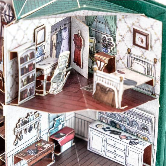 豆本ドールハウス 手作りキット 赤毛のアンのおうち 93ピース