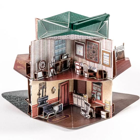 豆本ドールハウス 手作りキット 赤毛のアンのおうち 93ピース W35×H56