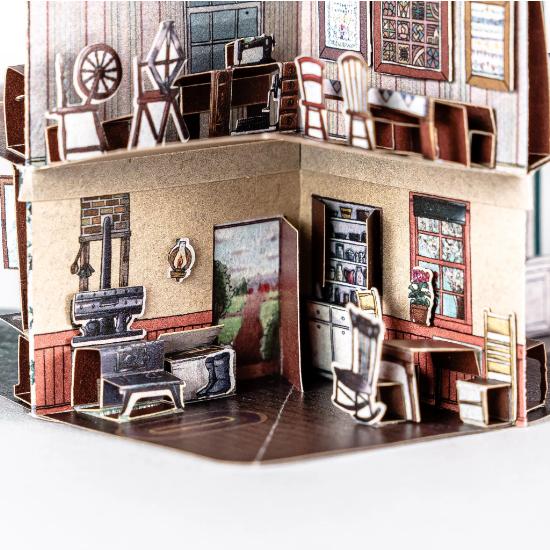 豆本ドールハウス 手作りキット 赤毛のアンのおうち 93ピース W35×H56