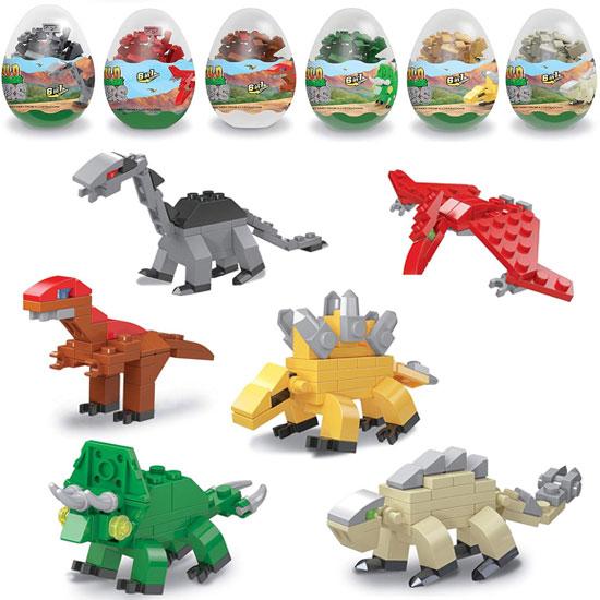 ブロックエッグ BlockEgg 恐竜ブロック 6個セット 3Dパズル 立体