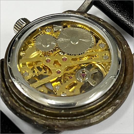 vie ヴィー 手巻き式腕時計 スケルトン mechanical WB011 機械式時計｜soprano｜02