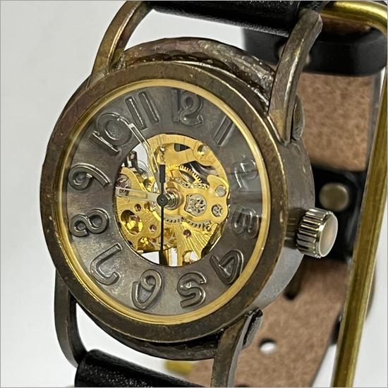 vie ヴィー 手巻き式腕時計 スケルトン mechanical WB011 機械式時計｜soprano｜06